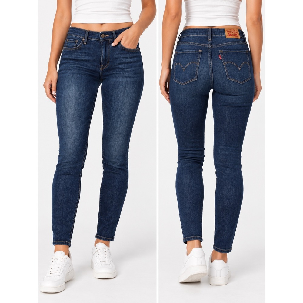 Levi's 711 Skinny Jeans Women's Size 31 / 12 Dark Wash Stretch Denim